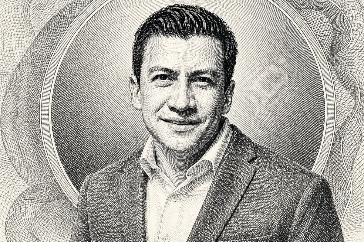 Retrato grabado de Adán Sthif García Alpizar, fundador de Locus